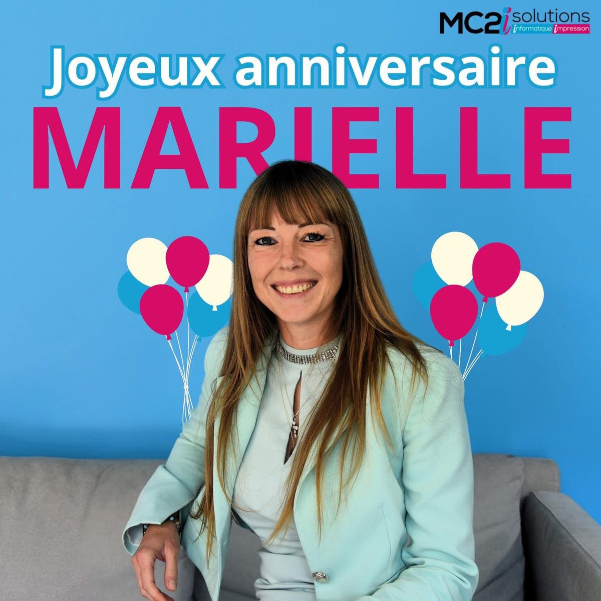 mc2i_solutions's tweet image. [Anniversaire] 🎂 

Joyeux anniversaire 🎉 cheffe 🥳🎉🤩 .
Belle journée Marielle Charroin.

#anniversaire #MC2ISolutions #TeamMC2I #Numérique #Informatique #Impression #AndrézieuxBouthéon