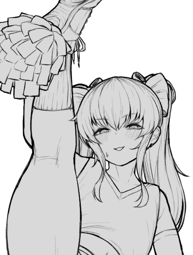 チアガキちゃん描いてます。 