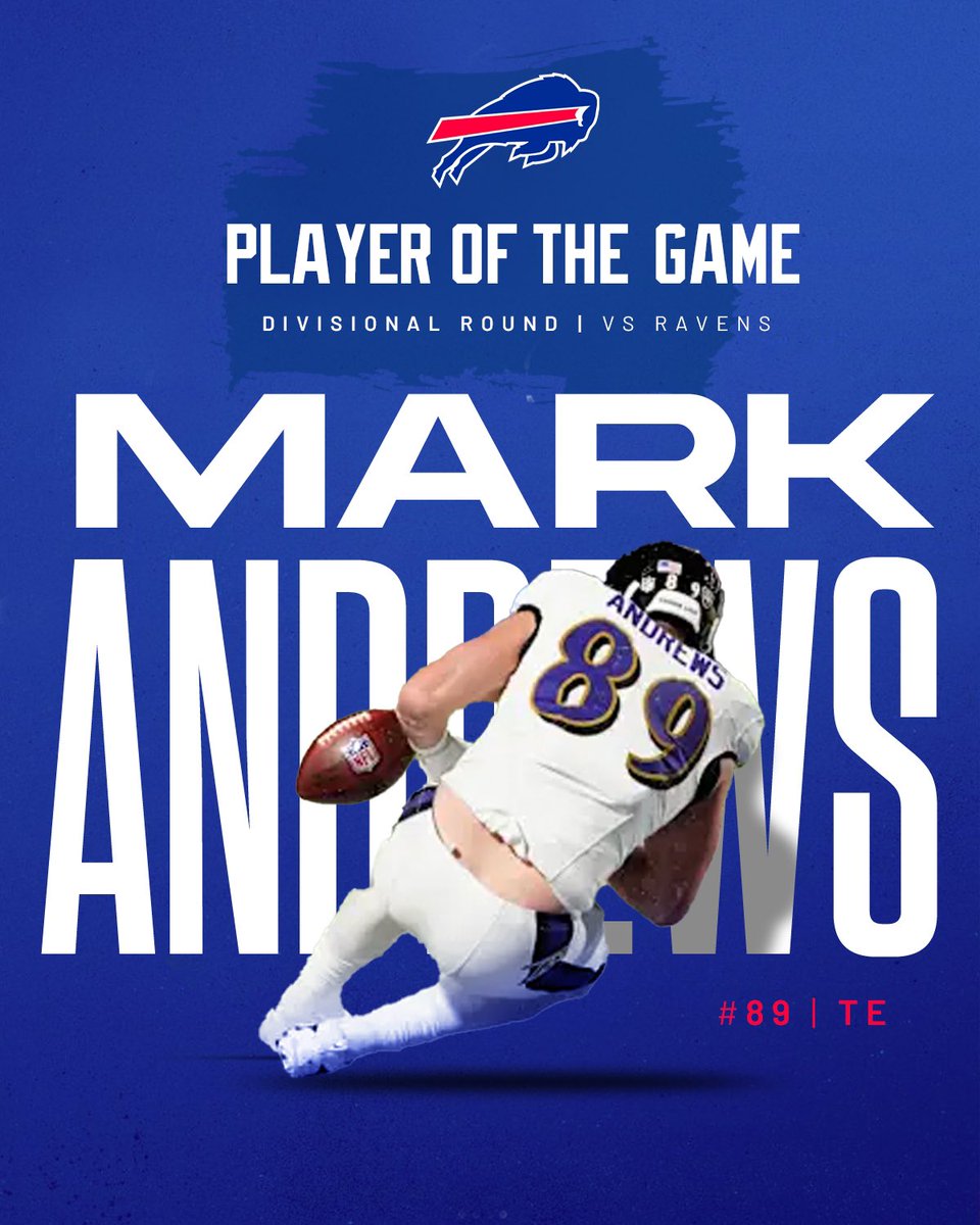 NFLMemes's tweet photo. Congrats to Mark Andrews on being name the #Bills Player of the Game! 👏 https://t.co/Ly7M67lqDd