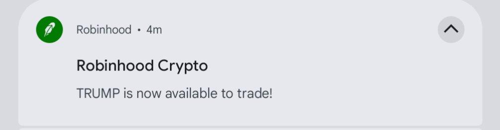 A push notification, on inauguration day, to buy a meme coin that directly benefits the president-elect. Hard to think of a more brazen example of corruption. Just straight up robbing his supporters