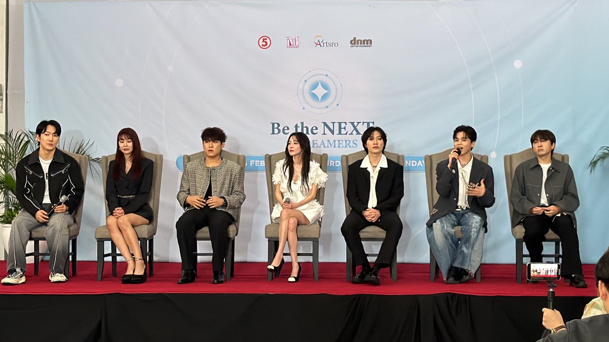 philconcerts's tweet photo. 2NE1’s Sandara Park, Momoland’s Hyebin, AB6IX’s Park Woojin, Bang Yedam, HORI7ON’s Vinci, Bae Wan Hee, and Bull$Eye are here for the #BTN9DMediaLaunch!

EXO’s Chen, who will also serve as mentor on the show, is unable to join the media launch due to his schedule.

 @TV5manila @mediaxchangepr