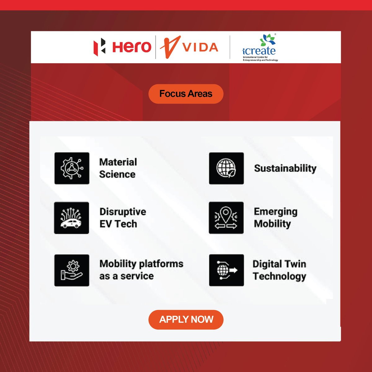 icreatenextgen's tweet image. 🚀 The Future of Mobility Awaits! 🚗
Hero for Startups is coming to iCreate Campus, Ahmedabad!
Join us on 28th Jan 2025 to explore focus areas like #EVTech, #ARVR, #ConnectedVehicles &amp;amp; more.

Gain insights, network, &amp;amp; collaborate with Hero MotoCorp &amp;amp; iCreate!

🔗 Register:…