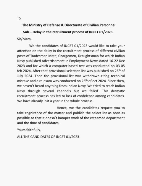 ItsAnanthVinay's tweet photo. @indiannavy  @DefenceMinIndia @rajnathsingh  @IndiannavyMedia  many aspirants are waiting for their results and, seeing them suffering from tension of result..is much different thing than failure itself
Please announce 01/23 civilian RESULTS ..So THAT THEY CAN TRY FOR OTHER JOBS https://t.co/tz3YDjZNq5