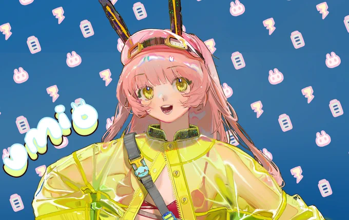 Summer bunny energy (OC Mio, original outfit design) 