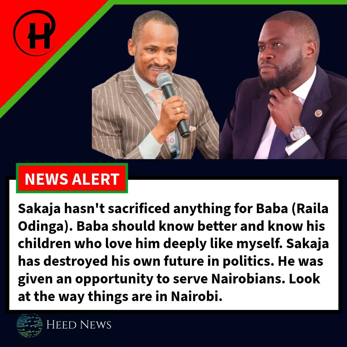 heednewslive's tweet image. Sakaja hasn't sacrificed anything for Baba (Raila Odinga). Baba should know better and know his children who love him deeply like myself. Sakaja has destroyed his own future in politics. #Kenya #Nairobi #NairobiKenya #Sakaja #Babuowino #Nairobitiktokers #Kenyatiktokers #Raila