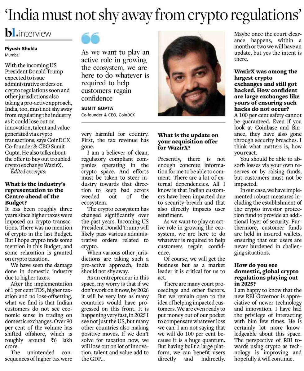 India must not shy away from crypto regulations! Higher taxes (1% TDS, 30%  tax on gains) have shifted 90% of trade volume offshore, shrinking the  domestic market. India is currently the #1