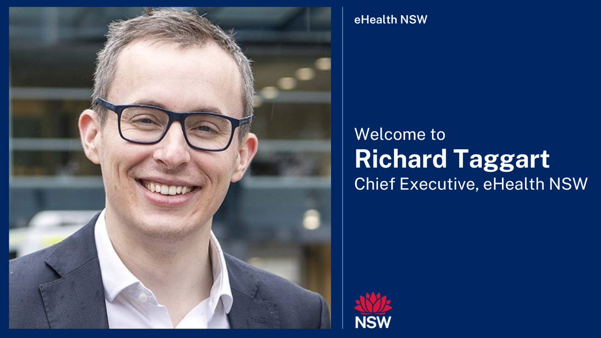 eHealthNSW's tweet photo. We're very excited to welcome Richard Taggart as the permanent Chief Executive at @eHealthNSW and Chief Information Officer for @NSWHealth.

"eHealth NSW has an incredible track record of innovation and service delivery.”

Hear more from Richard: https://t.co/n1kXFZ9Cik https://t.co/rQV2UalXuT