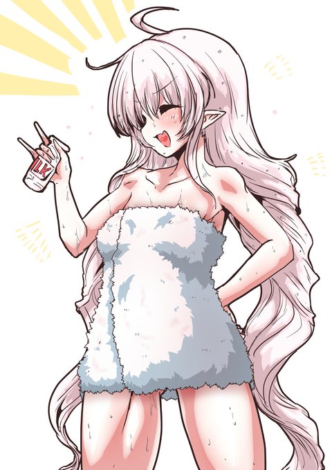 今日の日課はバスタオルついなちゃんです 