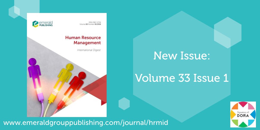 📢 Human Resource Management International Digest presents their first issue of 2025: Volume 33 Issue 1. Now available to access on Emerald Insight: bit.ly/4g0RDhx