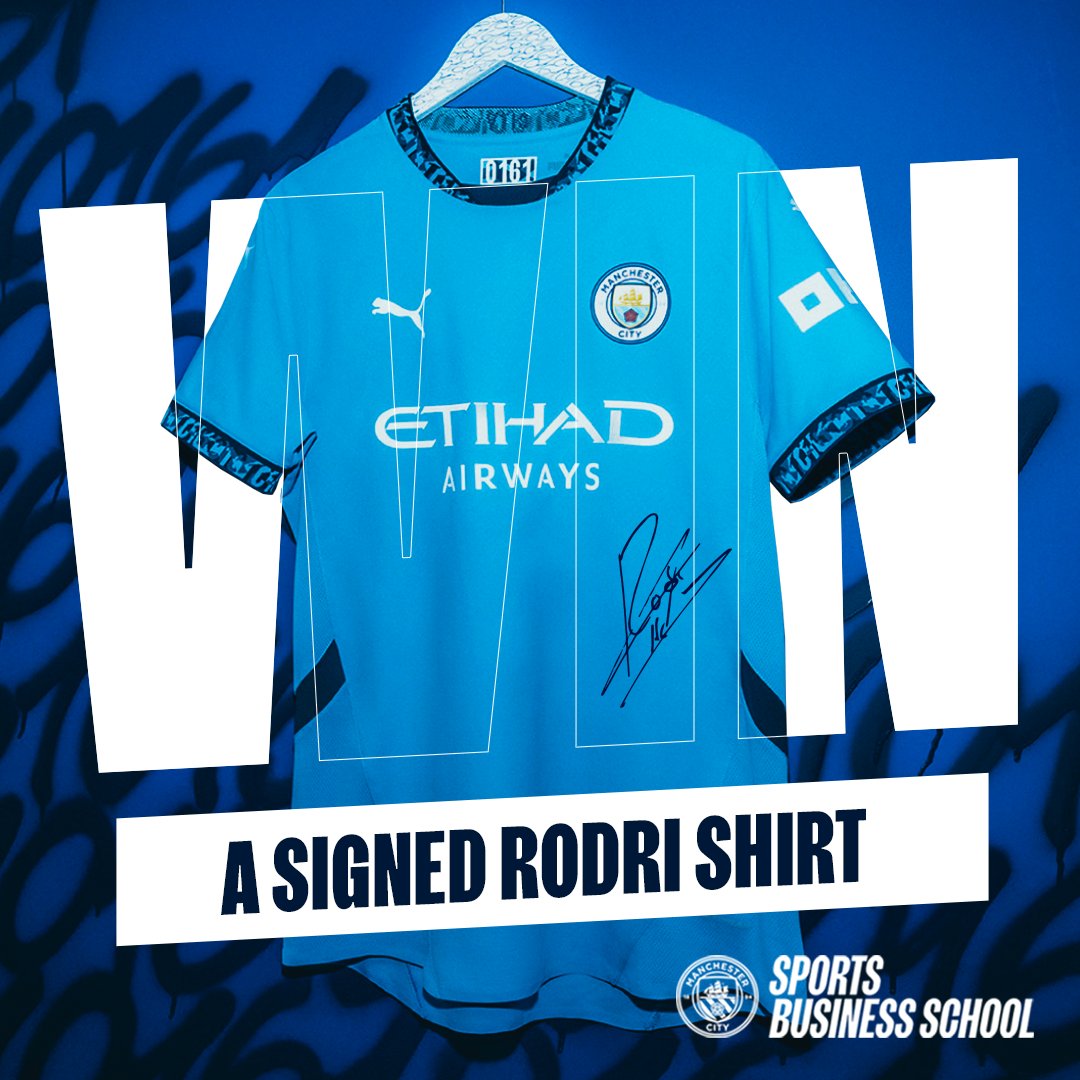 We are giving you the chance to win a 2024/25 Manchester City home shirt signed by Ballon d'Or winner, Rodri!

Complete the entry form through the link below to enter.

The competition closes on Friday 7th February at 23:59 GMT. Good luck!

go.edu.mancity.com/competition_20…