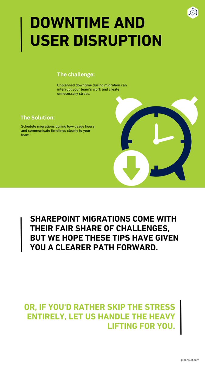 GT_consult's tweet image. Happy first FAQ Monday of 2025!
Today's question: What are SharePoint Migration challenges?
Check the answer below...or skip it & let us do the heavy lifting for you: gtconsult.com/sharepoint-mig…
#FAQMonday #SharePointMigration #SharePointSolutions #Microsoft365 #M365Migration