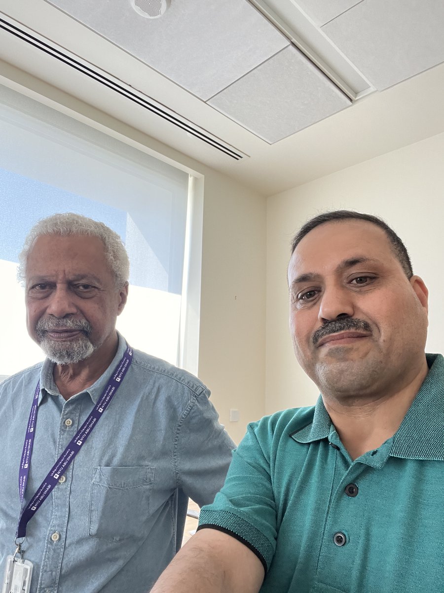 mohamedmuharram's tweet image. I&apos;m honoured to have met Nobel Literature laureate Professor Abdulrazak Gurnah at New York University Abu Dhabi (NYUAD)! The Yemeni-rooted novelist recently joined NYUAD from University of Kent in the UK.