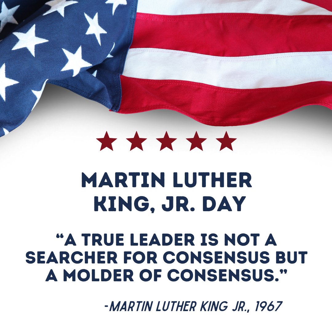 Today, we honor the legacy of Dr. Martin Luther King Jr., whose vision reminds us that leadership is about courage and conviction.
