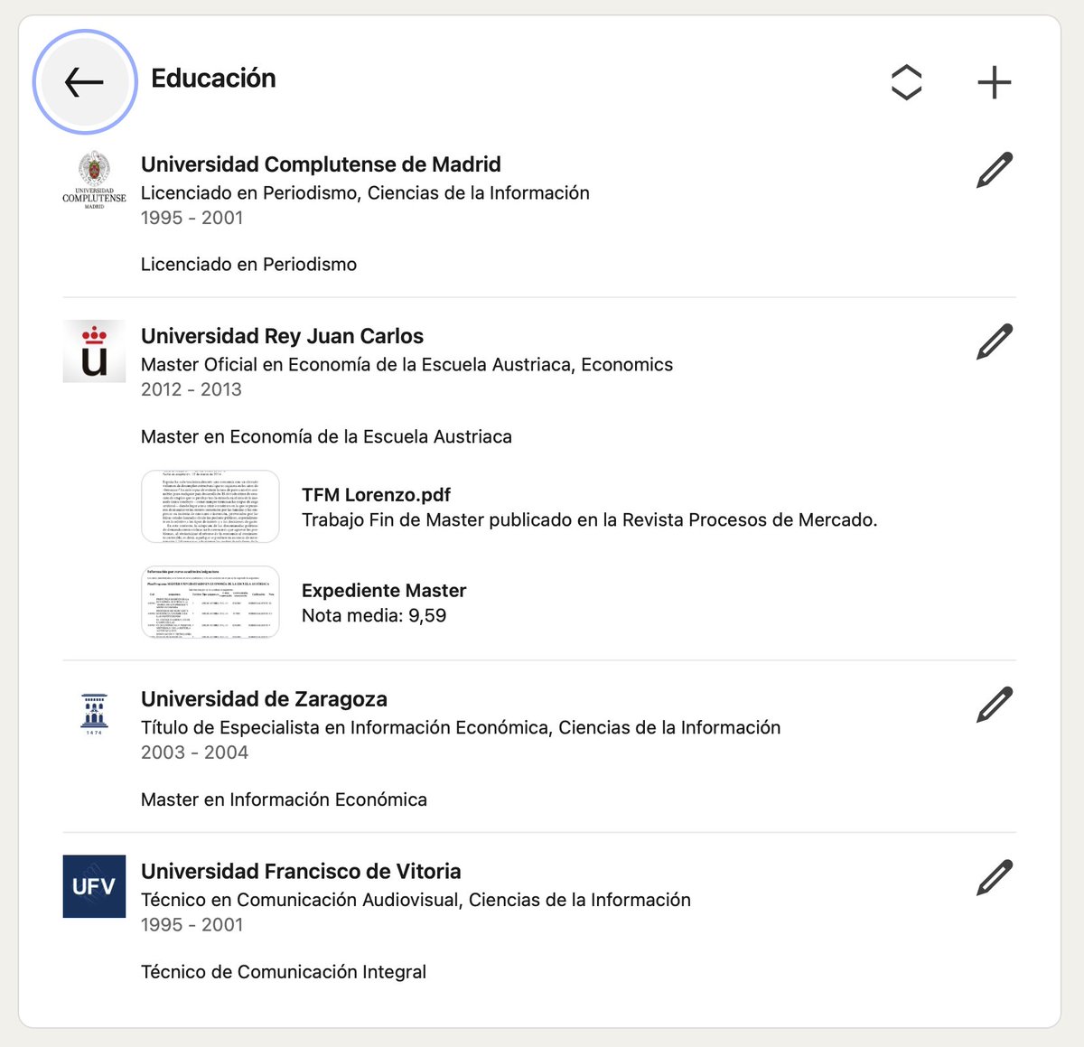 Me envían un requerimiento del portal de transparencia de la Universidad Complutense porque hay "alguien" interesado en comprobar la veracidad de mis estudios. La caza de brujas moderna está en marcha. Les indico que no habría sido necesario acudir a la UCM para esto, toda la