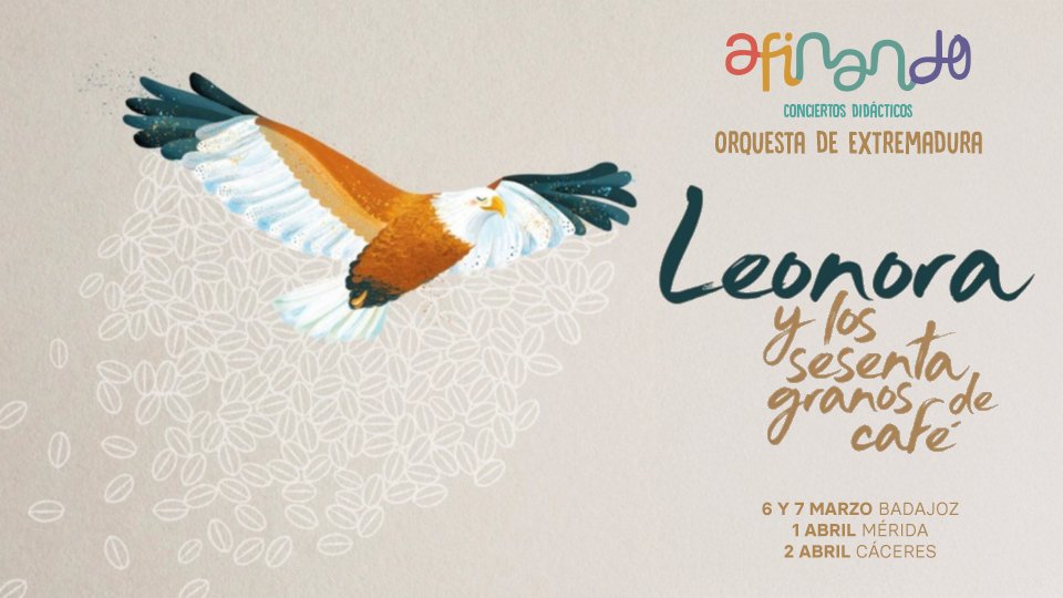 Lara Diloy (@laradiloy) on Twitter photo 🎶 ¡#Debut como directora con la <a href="/FundacionOex/">Orquesta de Extremadura</a> !
Junto a Belén Otxotorena disfrutaremos de "Leonora y los sesenta granos de café", un #ConciertoDidáctico que combina música y narrativa.
📅 Badajoz: 6-7 #marzo
📅 Mérida: 1 #abril
📅 Cáceres: 2 abril
#OEX #ConciertoDidáctico 🎶 ¡#Debut como directora con la <a href="/FundacionOex/">Orquesta de Extremadura</a> !
Junto a Belén Otxotorena disfrutaremos de "Leonora y los sesenta granos de café", un #ConciertoDidáctico que combina música y narrativa.
📅 Badajoz: 6-7 #marzo
📅 Mérida: 1 #abril
📅 Cáceres: 2 abril
#OEX #ConciertoDidáctico