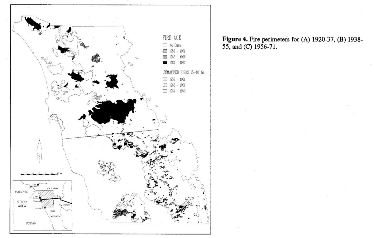 rescodedios's tweet image. Si alguien te dice que los incendios de California se deben al cambio climático (CC), pídele que te explique este gráfico, mostrando los megaincendios en la California de EEUU (arriba de la divisoria) y su ausencia en la mexicana (por debajo).
¿El CC no afecta a México? 🧵