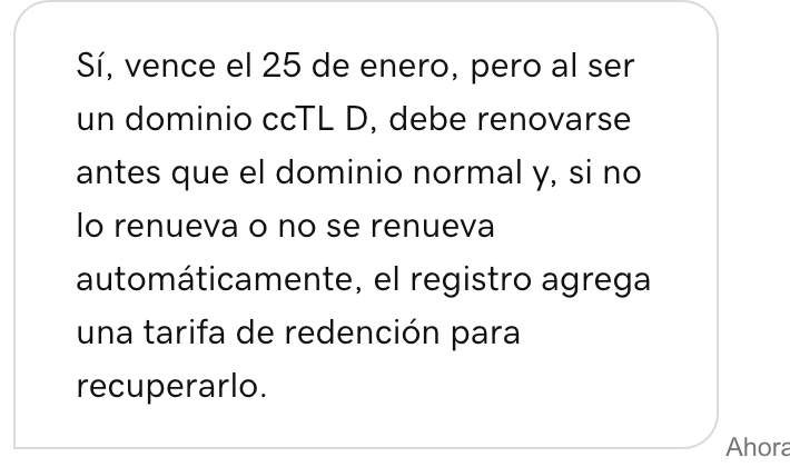 Reglas de España.... ??? Mi dominio vence el 25/1/2024 - ahora me añaden una tarifa de "cancelación" porque un dominio .ES que vence debe renovarse 25 días ANTES de que vence. Muy lógico todo. Ha pasado a alguien más? <a href="/redpuntoes/">Red.es</a> #dominio
