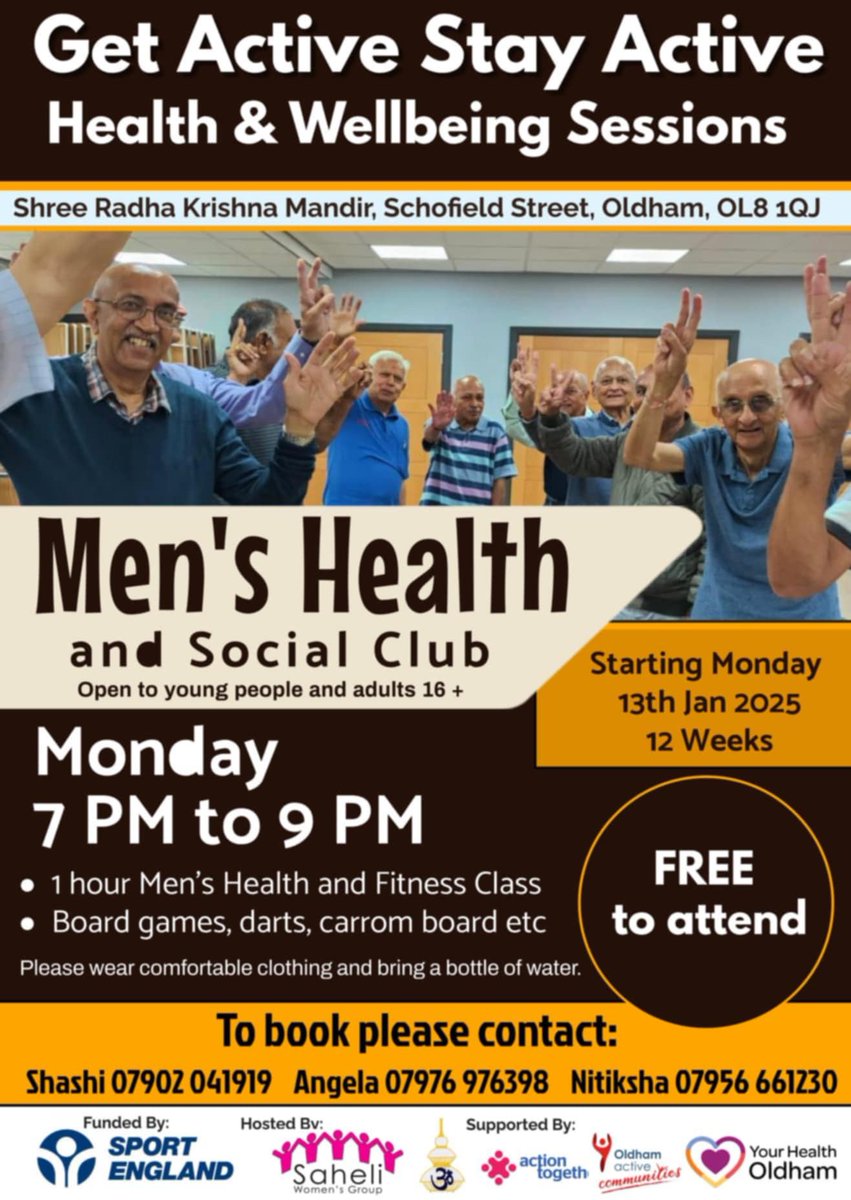 Your Health Oldham (@yholdham) on Twitter photo Tonight is our 2nd session at the Indian Association. If you want to attend then please pop along for a chat and see what we do.
Oh, and it is FREE
#MoveMoreFeelBetter #OldhamHour <a href="/Oldham_Hour/">Oldham Hour</a> Tonight is our 2nd session at the Indian Association. If you want to attend then please pop along for a chat and see what we do.
Oh, and it is FREE
#MoveMoreFeelBetter #OldhamHour <a href="/Oldham_Hour/">Oldham Hour</a>