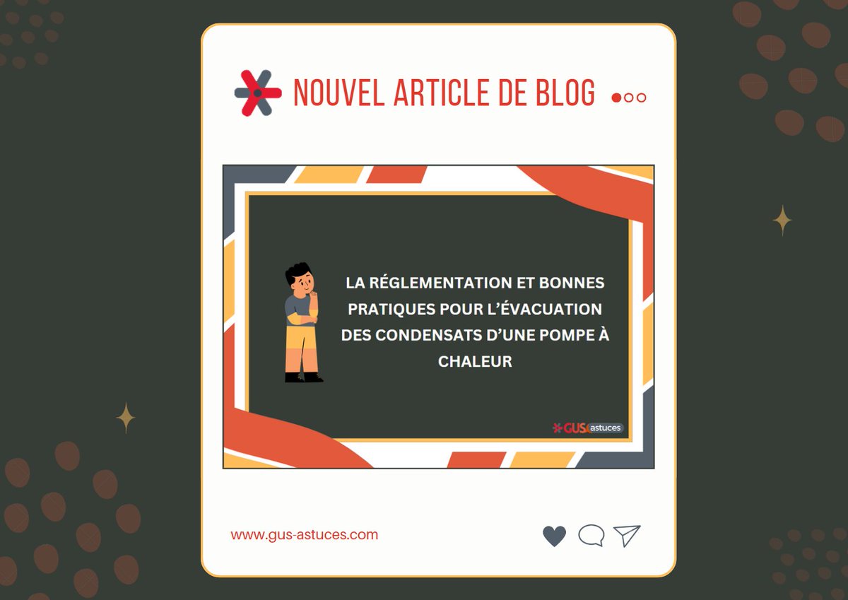 GusAstuces's tweet image. ✨ Nouvel article de blog disponible ! ✨
Un nouveau contenu vient d’arriver sur notre section blog, et vous ne voudrez pas le manquer ! 📝💡
🎯 Réglementation et bonnes pratiques pour l’évacuation des condensats d’une pompe à chaleur
#GusAstuces #NouveauBlog #ArticleBlog