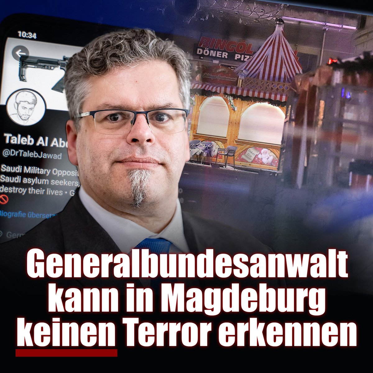 niusde_'s tweet photo. Er bretterte im BMW über den Weihnachtsmarkt, tötete 6 Menschen. 105 Mal war der arabische Fahrer zuvor aktenkundig geworden, es gab Gefährder-Ansprachen und Verurteilungen. Unfassbar: Der Generalbundesanwalt kann im Terror-Anschlag von Magdeburg trotzdem keinen Terror erkennen.
https://t.co/05mjrO3WQP