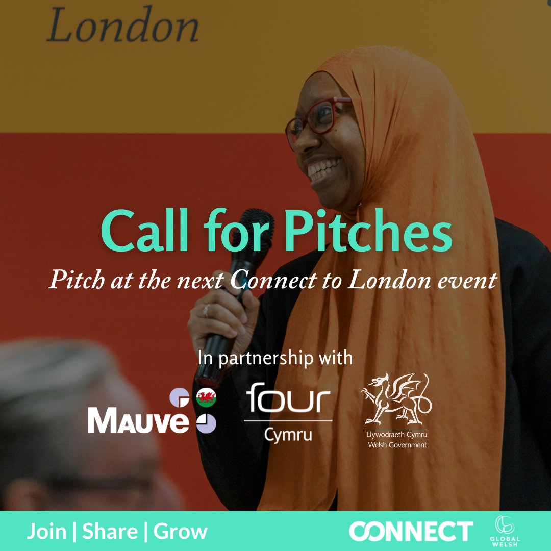 GlobalWelsh (@globalwelsh) on Twitter photo 🔗 CONNECT TO LONDON: CALL FOR PITCHES 🏴
In partnership with <a href="/fourcymru/">Four Cymru</a>, <a href="/MauveGroup/">Mauve Group</a> and <a href="/WelshGovernment/">Welsh Government</a>.
Apply to pitch >> bit.ly/3LZ2snH
Register for the event >> bit.ly/3PLcZop
The deadline to apply to pitch is 17th February.
#WeAreTheGlobalWelsh 🔗 CONNECT TO LONDON: CALL FOR PITCHES 🏴
In partnership with <a href="/fourcymru/">Four Cymru</a>, <a href="/MauveGroup/">Mauve Group</a> and <a href="/WelshGovernment/">Welsh Government</a>.
Apply to pitch >> bit.ly/3LZ2snH
Register for the event >> bit.ly/3PLcZop
The deadline to apply to pitch is 17th February.
#WeAreTheGlobalWelsh