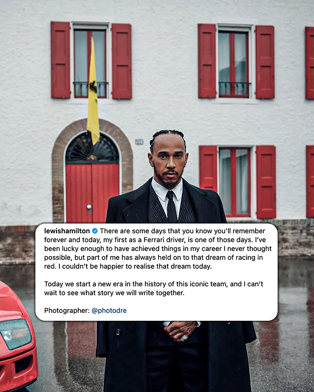 ESPNF1's tweet photo. Sir Lewis Hamilton's first day at Ferrari 🥹❤️ https://t.co/YNbAaSJlmY