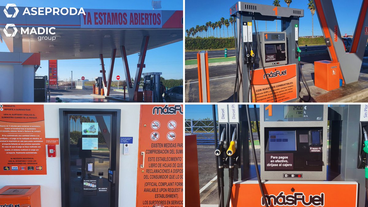 Surtidores de la gasolinera equipados con terminales de autopago integrados modelo Virtus Evo Empotrado, el #autopago premium de Aseproda.
aseproda.com/en_GB/blog/not…
#soluciones <a href="/GroupMadic/">MADIC group</a> para #estacionesdeservicio