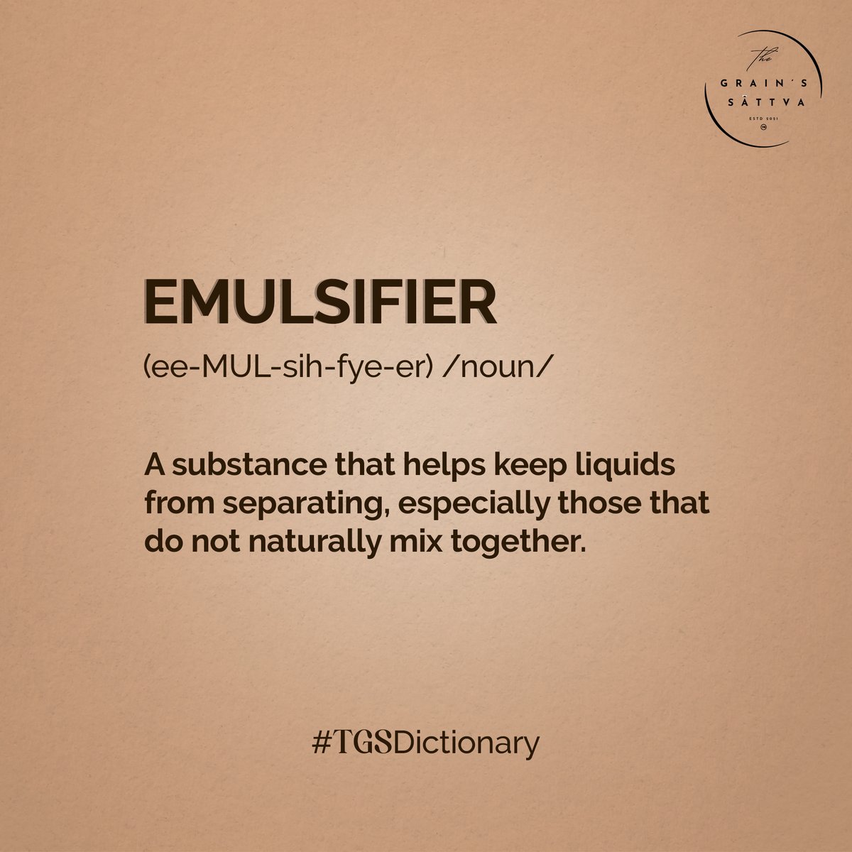 thegrainssattva's tweet image. It is a chemical that binds water and oil to create texture in processed foods. At our core, we believe in simplicity. That's why all THE GRAIN'S SATTVA products are free from emulsifiers.

#BindingChemical #Emulsifiers #FreeFromEmulsifiers #NoPreservatives #NoAdditives