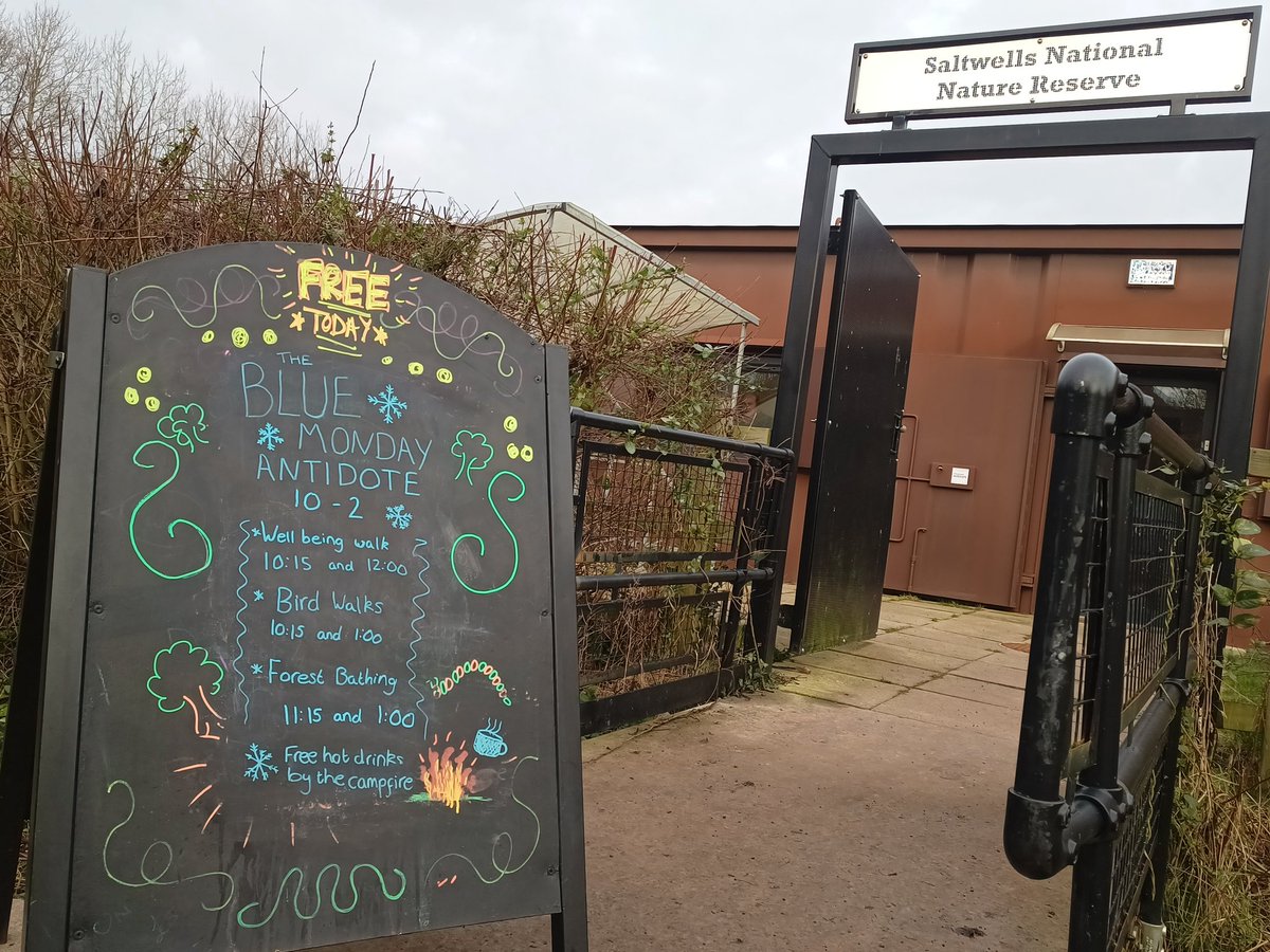 Don't forget it's time to grab your antidote for Blue Monday 💙 Join us at Saltwells Nature Reserve between 10-2 for wellbeing activities throughout the day ❄️ <a href="/FOSNRtweets/">Friends Of Saltwells Nature Reserve</a>