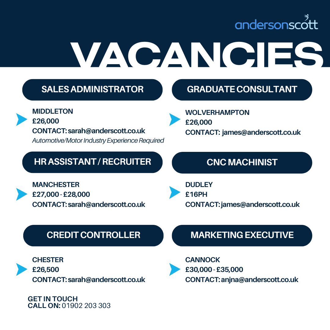 anderscott_sol's tweet image. 🌟 VACANCIES 🌟

We know today is Blue Monday and you might be feeling a bit down in the dumps...maybe your current role is one of the reasons why you’re feeling blue 😥

Is it time to look for a new and exciting career opportunity? Well we can certainty help!
