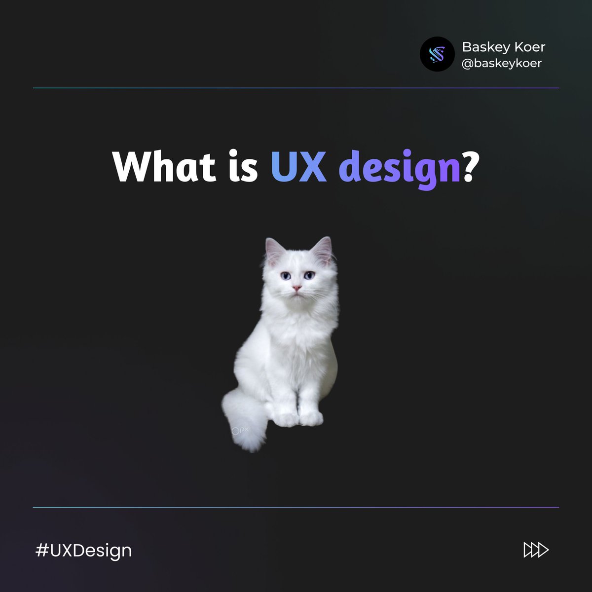 baskeykoer's tweet image. What&apos;s your definition of UX design
#UXDesign #DesignPrinciple #Koer #DesignWithPurpose #UIUX