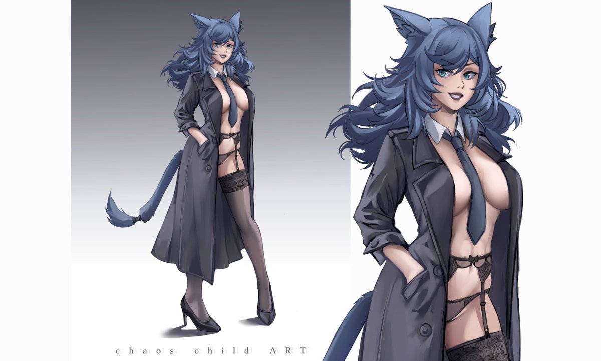 chaoschildART's tweet photo. Commission Work - Fullbody (reupload)
I am proud of myself for all the progress I've made, sometimes we forget how happy our inner child would be seeing our current art!
#animert #FinalFantasyXIV #miqote #CommissionedArt https://t.co/frg3pmvDfH