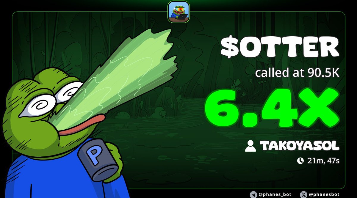 Called $OTTER today at 90.5K. Slow and steady 🤑