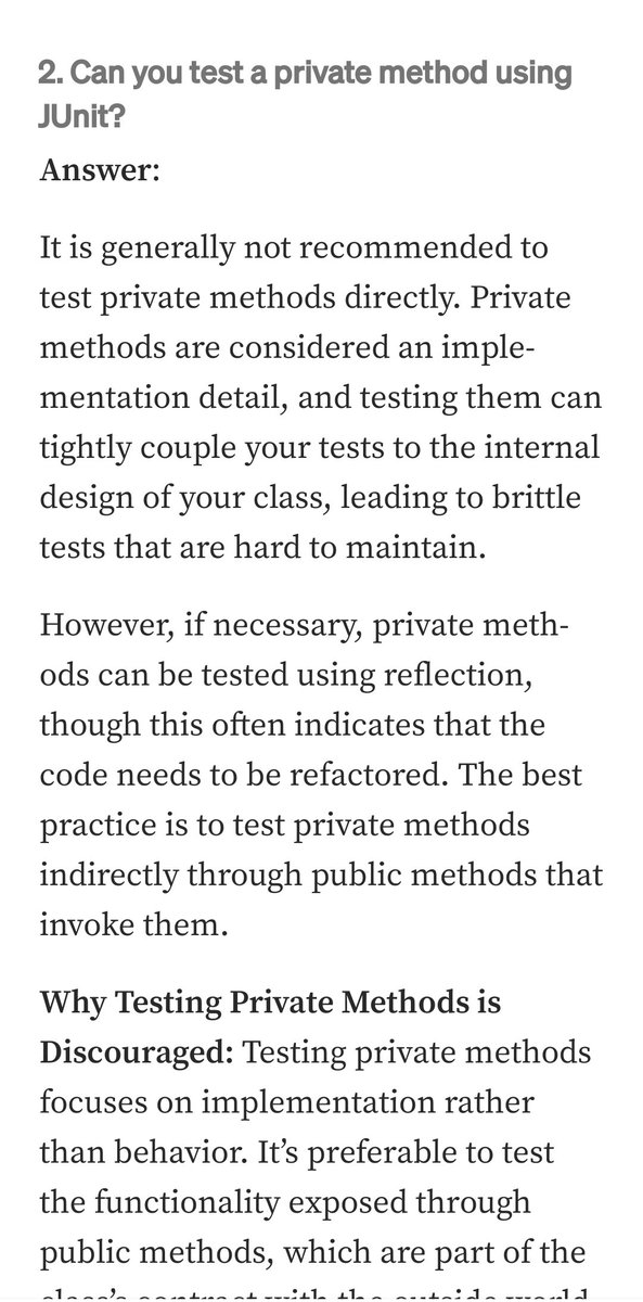SumitM_X's tweet image. Can you test a private method using
JUnit?