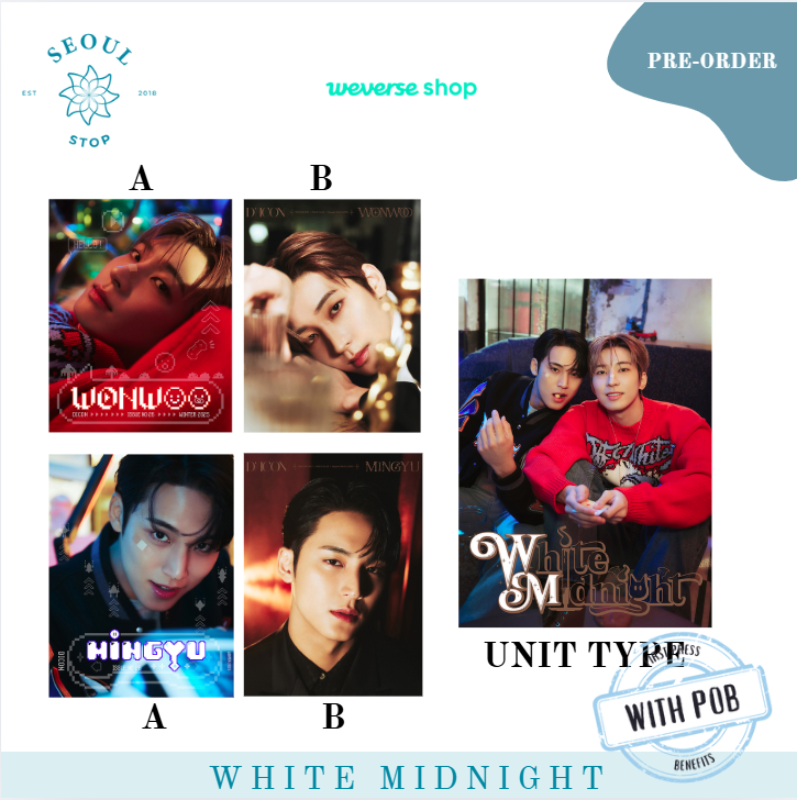 seoul_stop's tweet photo. PH GO | #SeoulStopGO | WTS LFB

SEVENTEEN WONWOO & MINGYU - DICON VOLUME NO. 26 'WHITE MIDNIGHT'

supplier / no pob
wonwoo - a: 1710 php
wonwoo - b: 1710 php
mingyu - a: 1710 php
mingyu - b:  1710 php
unit: 1990 php

weverse shop pob
wonwoo - a: 1910 php
wonwoo - b: 1910 php
mingyu - a: 1910 php
mingyu - b:  1910 php
unit: 2230 php

DEADLINE OF PAYMENT:
500 DOWN PAYMENT: JANUARY 26
REMAINING BALANCES: APRIL 10 OR ONHAND

MODE OF SHIPPING:  
-SCO / S/H/OPEE CHECKOUT (choose pickup, then 'sco' option under choices)         
-JT SHIPPING (regular sf)         
-STORE PICK-UP (free)

ORDER LINK:
site - https://t.co/FOhZ8v0eZt
shopee - https://t.co/pHTDUc5v1F