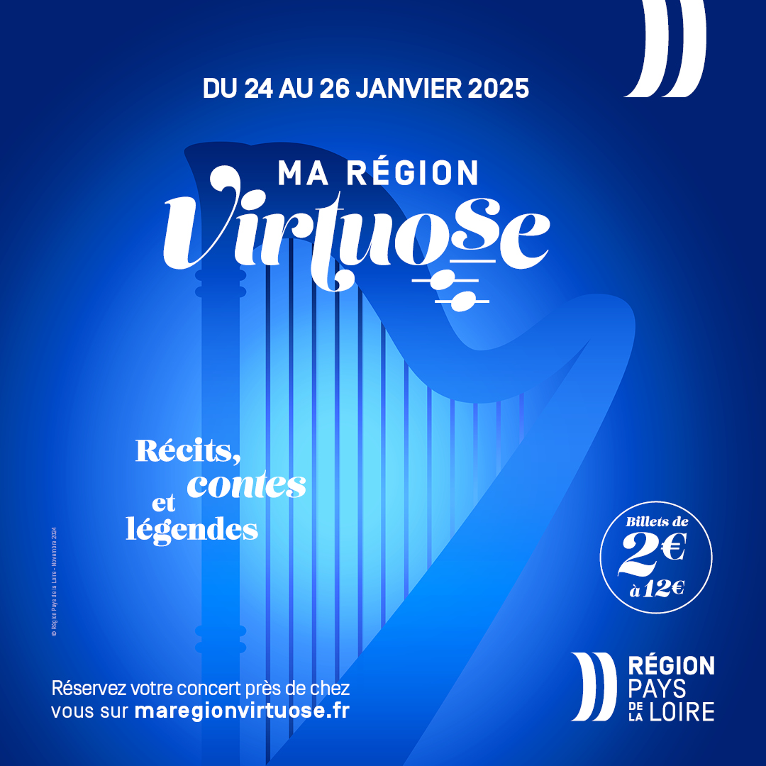 paysdelaloire's tweet photo. 🎶 #MaRégionVirtuose en #Sarthe : ce week-end rendez-vous à La Ferté-Bernard et au Lude pour les concerts exceptionnels de l’Orchestre Symphonique du Perche Sarthois, de l'Ensemble Méliphage, de la guitariste Gaëlle Sola ou encore de la pianiste Anne Queffélec. 
Partagez en famille des concerts à petits prix : dimanche 26 janvier, le concert de Big Band Chopin de Varsovie est à 2€ pour les enfants de moins de 15 ans.
Infos & réservation ➡️ https://t.co/oP2U0c5Mnt