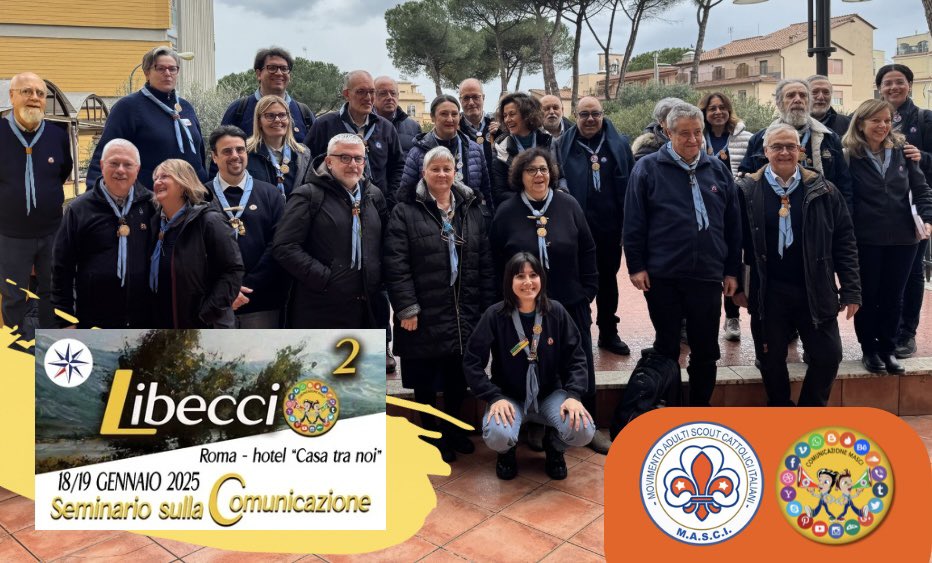 MasciScout's tweet image. Si sono conclusi i due importanti appuntamenti del #MASCI di questo weekend a Roma.

👉🏻 𝙇𝙞𝙗𝙚𝙘𝙘𝙞𝙤 𝟮 - 𝙎𝙚𝙢𝙞𝙣𝙖𝙧𝙞𝙤 𝙨𝙪𝙡𝙡𝙖 𝘾𝙤𝙢𝙪𝙣𝙞𝙘𝙖𝙯𝙞𝙤𝙣𝙚 📣
👉🏻 𝘽𝙤𝙩𝙩𝙚𝙜𝙖 𝙙𝙚𝙡𝙡𝙖 𝙁𝙤𝙧𝙢𝙖𝙯𝙞𝙤𝙣𝙚 🧭