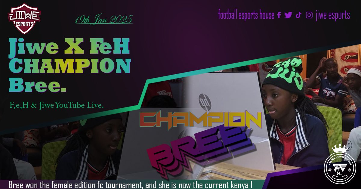 feh_esports's tweet photo. Jiwe x FeH Female Edition Champ.
@bree won Final game against @tabby from @ehubgamers and emerged The Champion of the Tournament. Congratulationa Bree.
🔥🔥🔥🔥
Currently a free agent... Managers Tranfer windows is still open.🔥🔥 https://t.co/MVgVSPtrcF