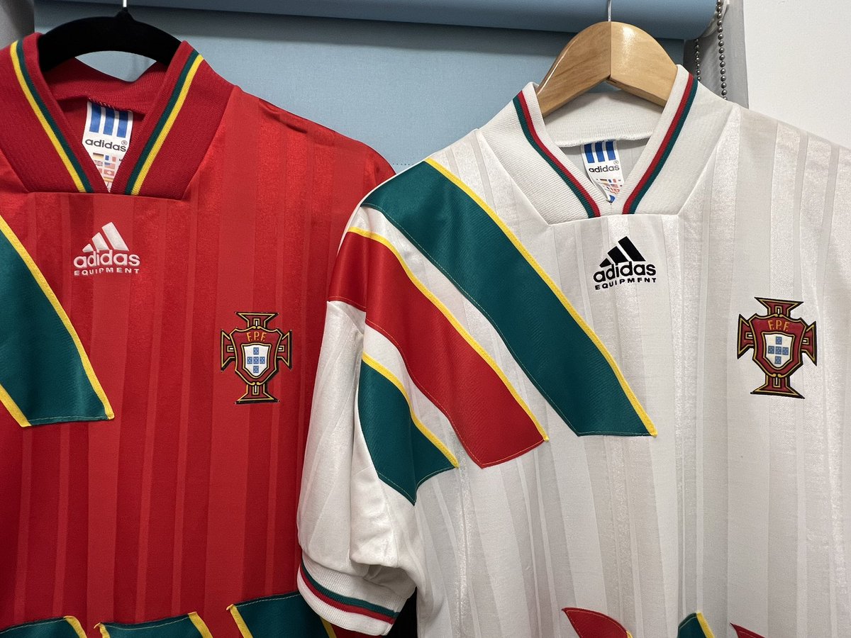 TrikotdeMaillot's tweet photo. Show us your favourite home and away combos …

I’ll start …

Portugal 🇵🇹 x Adidas Equipment 
Home and Away https://t.co/YmPgnKt5Rq