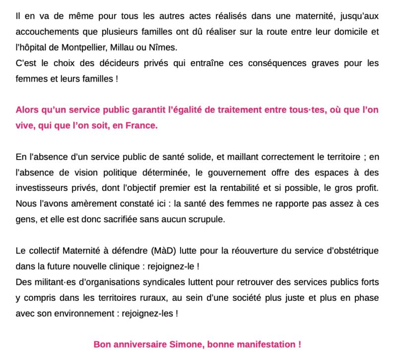 solidaires30's tweet photo. À la santé de Simone, et de toutes les femmes ! https://t.co/cu5V57Jw70 #Solidaires Solidaires 30 https://t.co/fDob43Lbgi