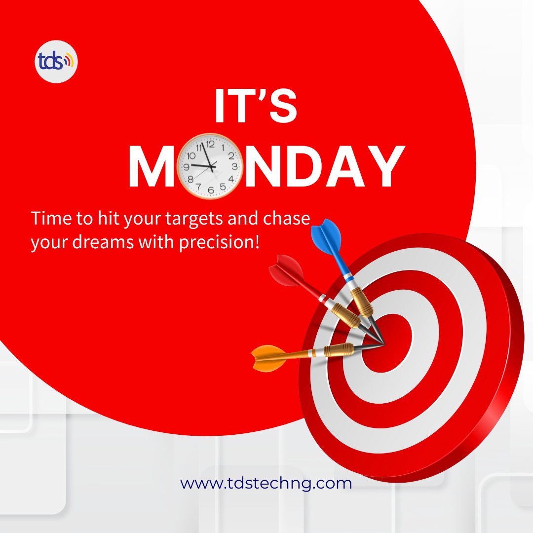 officialtdstech's tweet image. New week, new goals! Let's chase those dreams with precision.
#MondayMotivation #NewWeek #TechnologySolutionsProvider