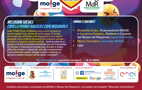 Museo del Risparmio (@mdr_torino) on Twitter photo 📺Ti sei perso l’evento “Inclusione sociale: come la vivono i ragazzi e come insegnarla”?
Ora puoi rivedere l’incontro del 14/01 con <a href="/Moige_genitori/">Moige - Movimento Italiano Genitori</a> e scoprire spunti e consigli utili per promuovere l’inclusione tra i giovani.
Guarda la registrazione qui 👇youtu.be/SXaHCixcwxk 📺Ti sei perso l’evento “Inclusione sociale: come la vivono i ragazzi e come insegnarla”?
Ora puoi rivedere l’incontro del 14/01 con <a href="/Moige_genitori/">Moige - Movimento Italiano Genitori</a> e scoprire spunti e consigli utili per promuovere l’inclusione tra i giovani.
Guarda la registrazione qui 👇youtu.be/SXaHCixcwxk