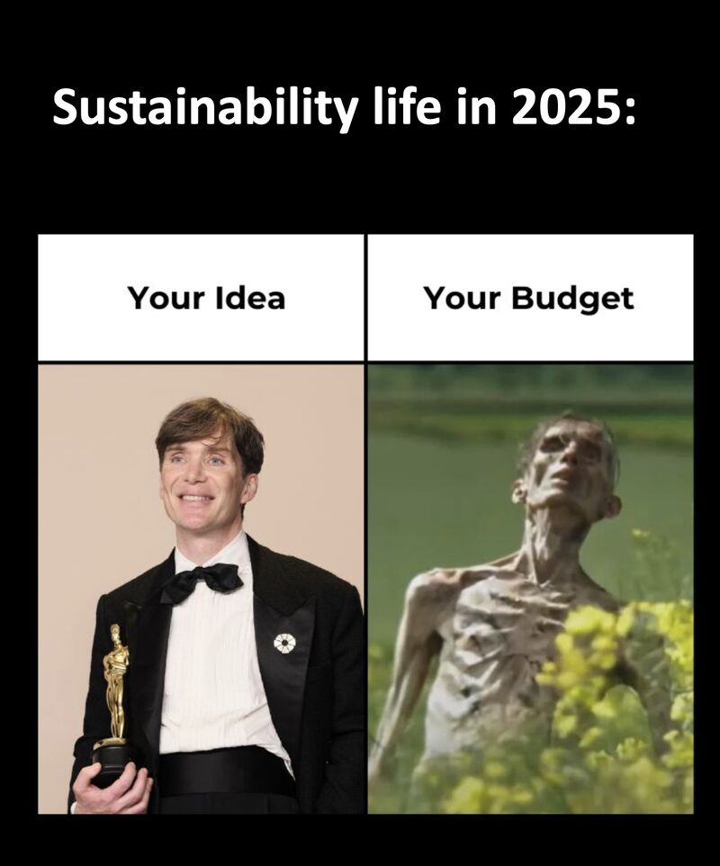 CEO: "You need to do more with less!"

Sustainability department: 💀

Sounds familiar?

Most sustainability teams are just 1 person, with huge expectations:

-&gt; go carbon neutral by 2050
-&gt; present at every possible event 
-&gt; fill out 87541 ESG questionnaires 

But as soon as you