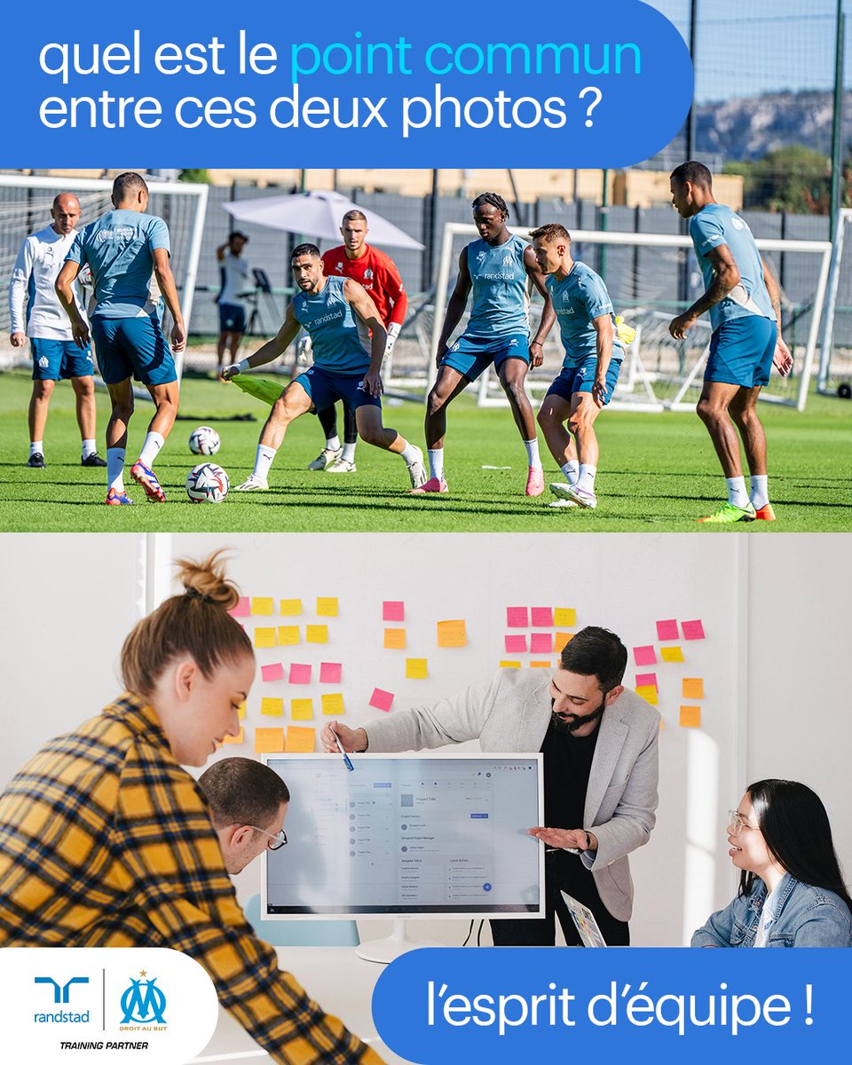 Sur le terrain ou au travail : seul.e on va plus vite, ensemble on va plus loin ! ✊✊

🤝 Training Partner de l’<a href="/OM_Officiel/">Olympique de Marseille</a>

#OM #compétencesportive #recrutement #espritdequipe