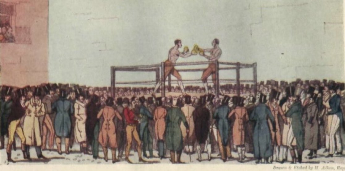 HarryHolt1791's tweet photo. 20Jan1831 Young Dutch Sam has a Benefit at the Tennis Courts. Sparring between Harry Holt &amp; Tom Cannon, Phil Sampson &amp; Jem Burn, Barney Aaron &amp; Dick Curtis, Tom Oliver &amp; Uncle Ben Burn, and Tom Spring &amp; Tom Gaynor. https://t.co/gjtGKlVkds