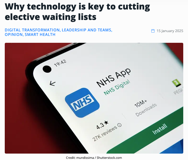 JacobChristine's tweet image. Upgrades to the NHS App, data integration, and streamlined e-referrals aim to boost weekly appointments by 40,000, ensuring timely care for patients. #DigitalHealth #HealthTech #NHSTransformation #PatientCare
digitalhealth.net/2025/01/why-te…