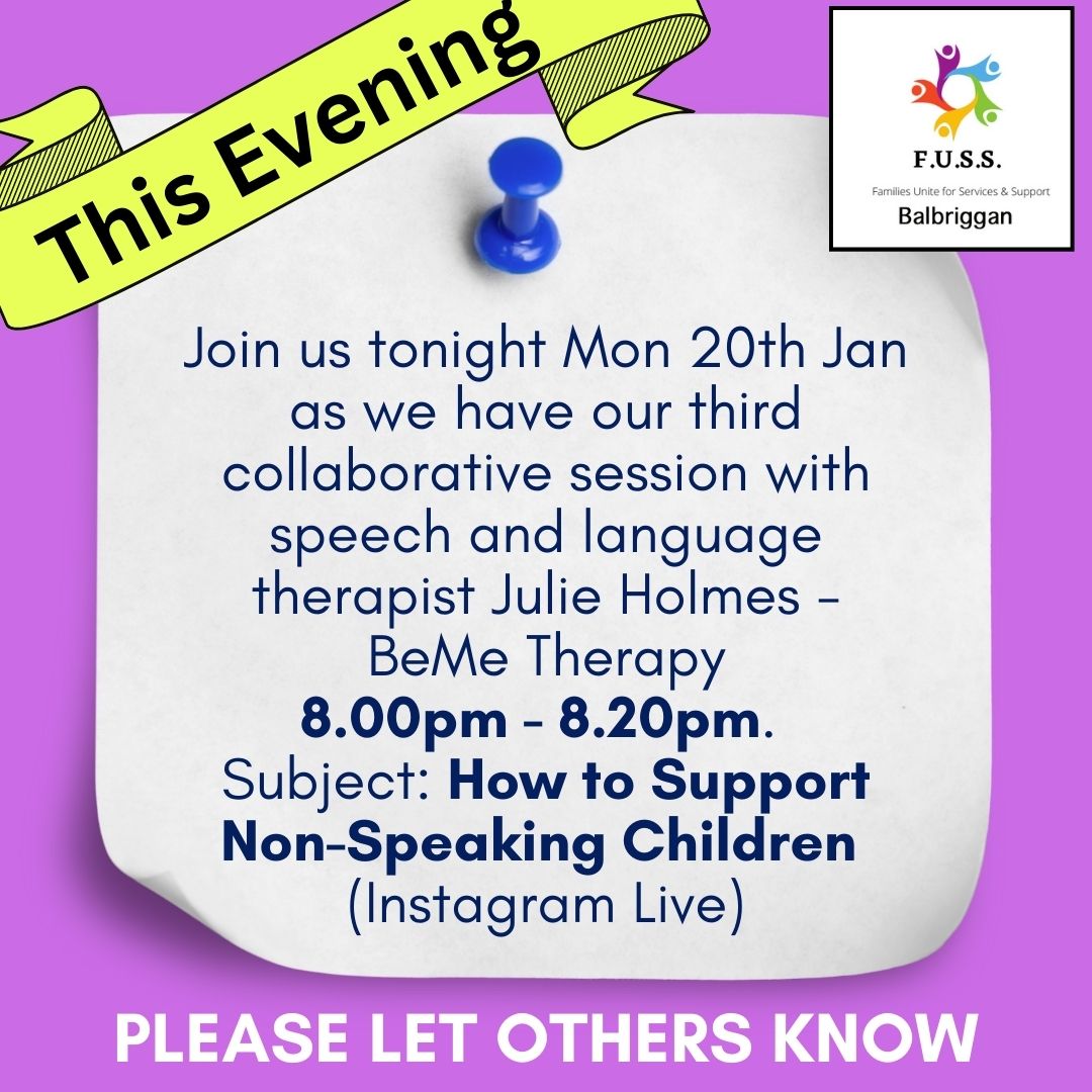 Tonight, Monday, January 20th, from 8:00 PM to 8:20 PM. The topic of discussion: How To Support Non-Speaking Children.
#neurodivergent #disability #disabilityawareness #autism #adhd #ChildDevelopment #schooling #beme_therapy #neurodivergent #Gestalt #GestaltLanguageTherapy #SLT