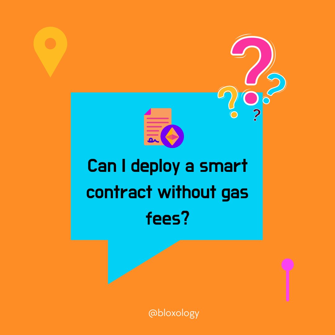 There is no way to deploy a smart contract without paying gas fees. Gas fees are a cost associated with deploying and using smart contracts on blockchain platforms. #BlockchainEducation #cryptoforbeginners