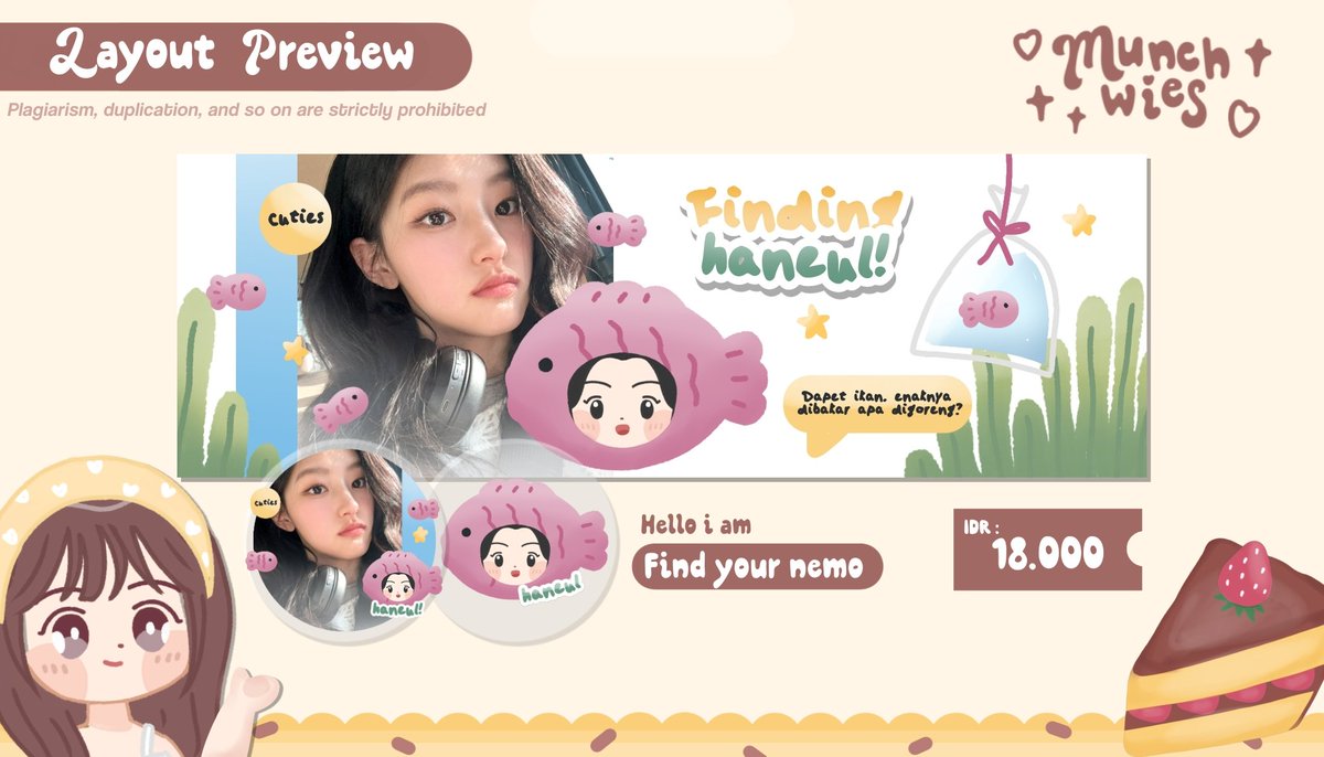 help rt please? thank you

hello! aku OPEN TITIPAN layout "find your nemo" 🐟 di bawah ini dengan slot secukupnya! 🩷 bagi yang berminat boleh claim slot dulu atau langsung kirim formnya di dm 💌 scroll down to see the terms and form! 📃

#zonauang #zonaba