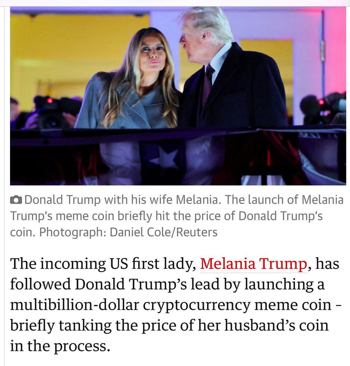 Greed stays with the Trump family - no charity?